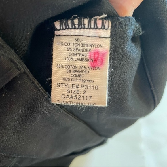 Funktional Black Atomic Leather Panel Skinny Pants Size 2 - Picture 6 of 8